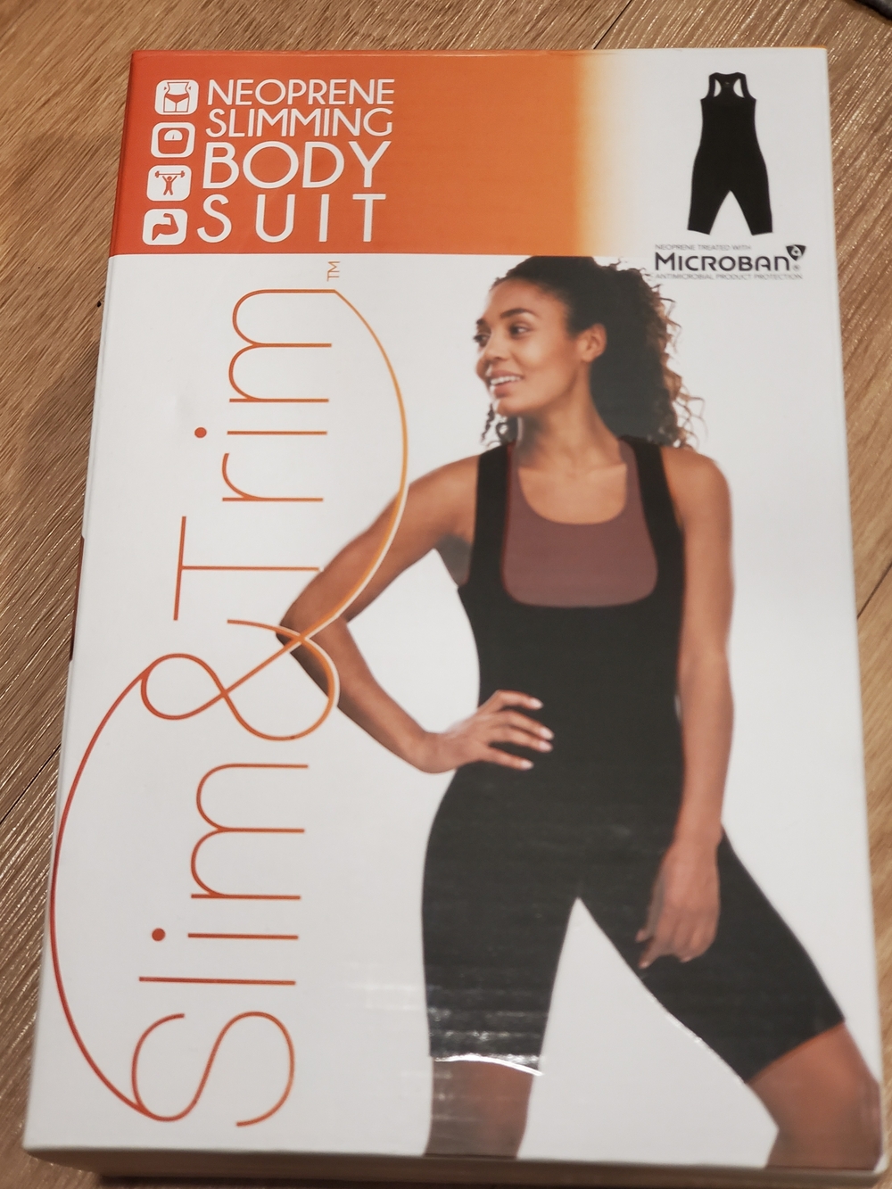 Neoprene Slimming Body Suit - Black with Brown Insert